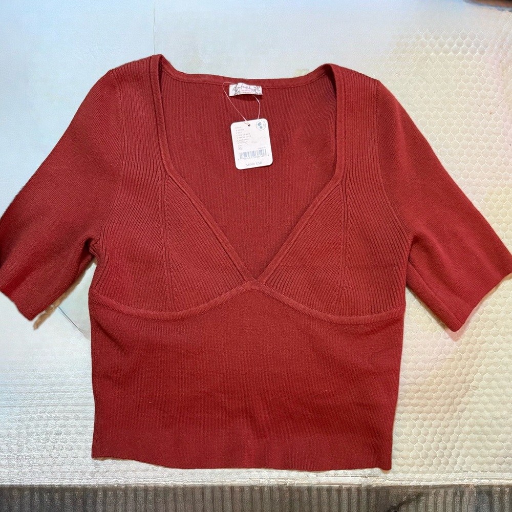 Free People Terra Cotta Women's Top
